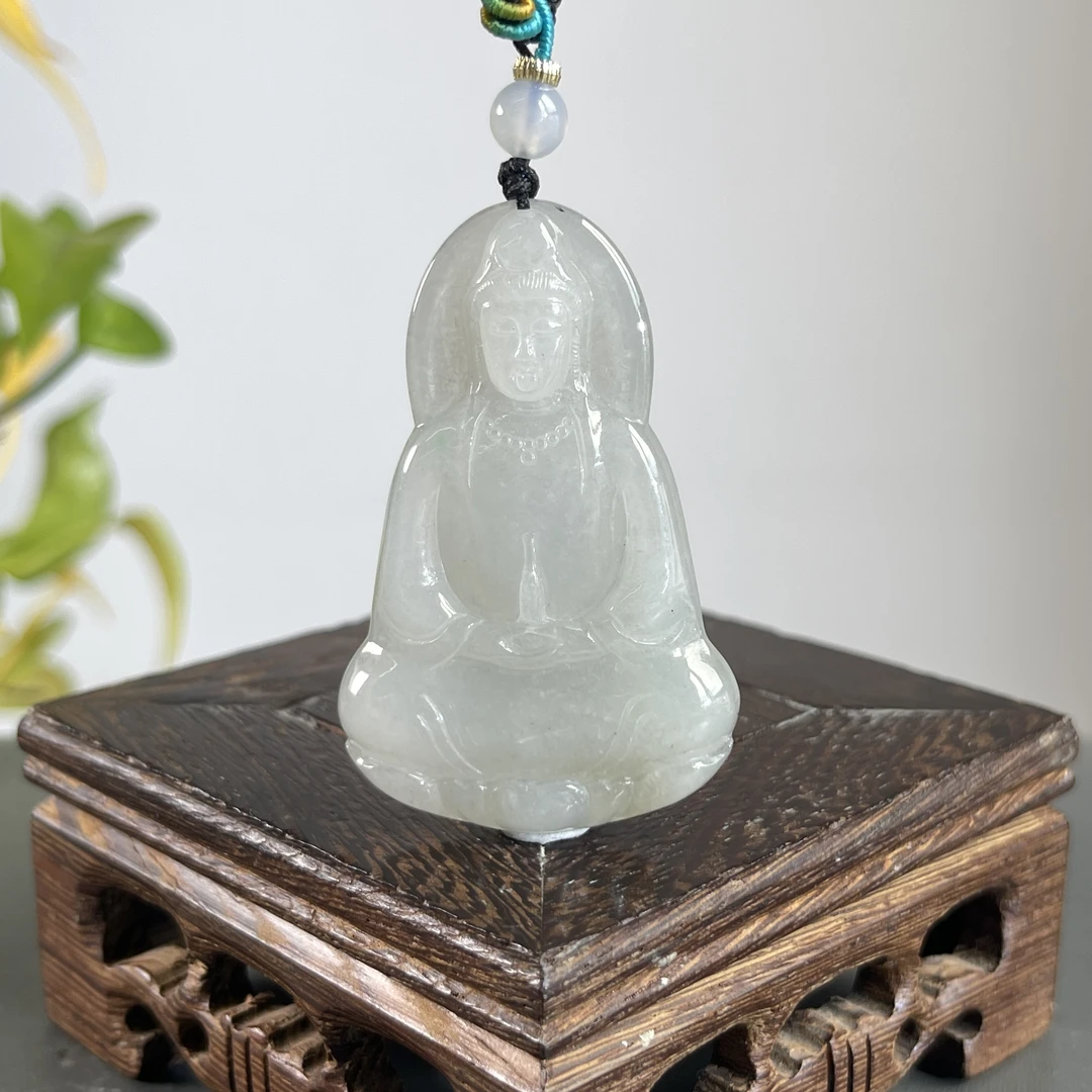 JYA23-98  天然翡翠缅甸A货 净瓶观音