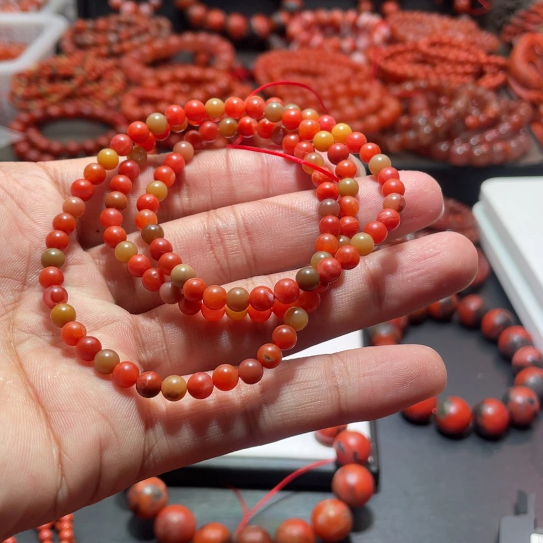 南红玛瑙手链未镶嵌