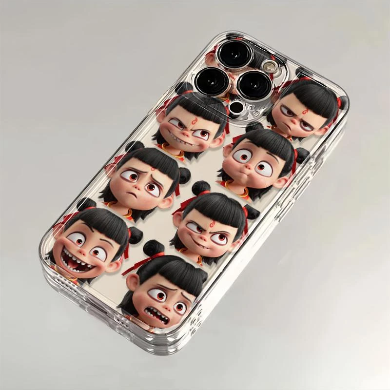 哪吒表情包适用iPhone16苹果15手机壳华为vivo小米14oppo防摔保护
