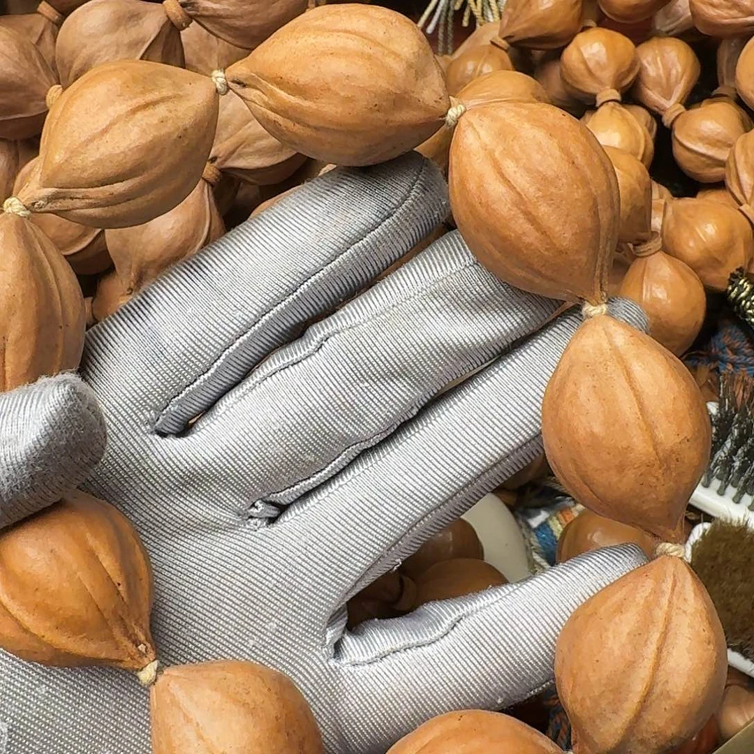 橄榄核把件水晶核