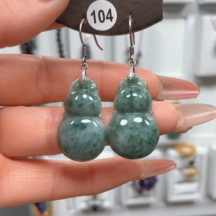 【闪购商品】翡翠耳饰银S925镶嵌耳饰