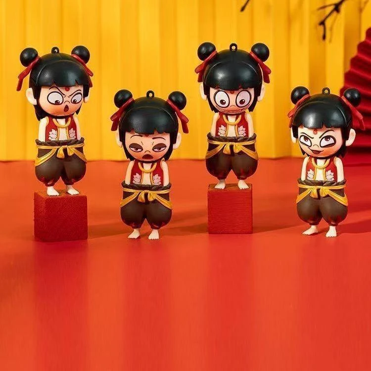 哪吒表情包魔童闹海玩具按压挂件摆件趣味国潮户外露营装备大全