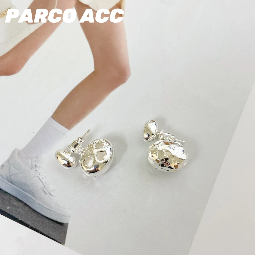 铜合金耳饰 E106  波光豆豆耳钉