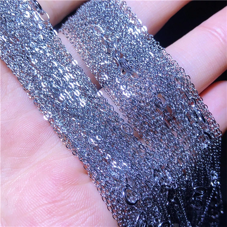 链子925银 纯银本色爆闪媲美K金项链链尾可调节锁骨链银链时尚