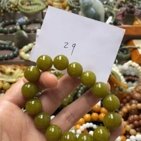 未镶嵌蛇纹石玉手链