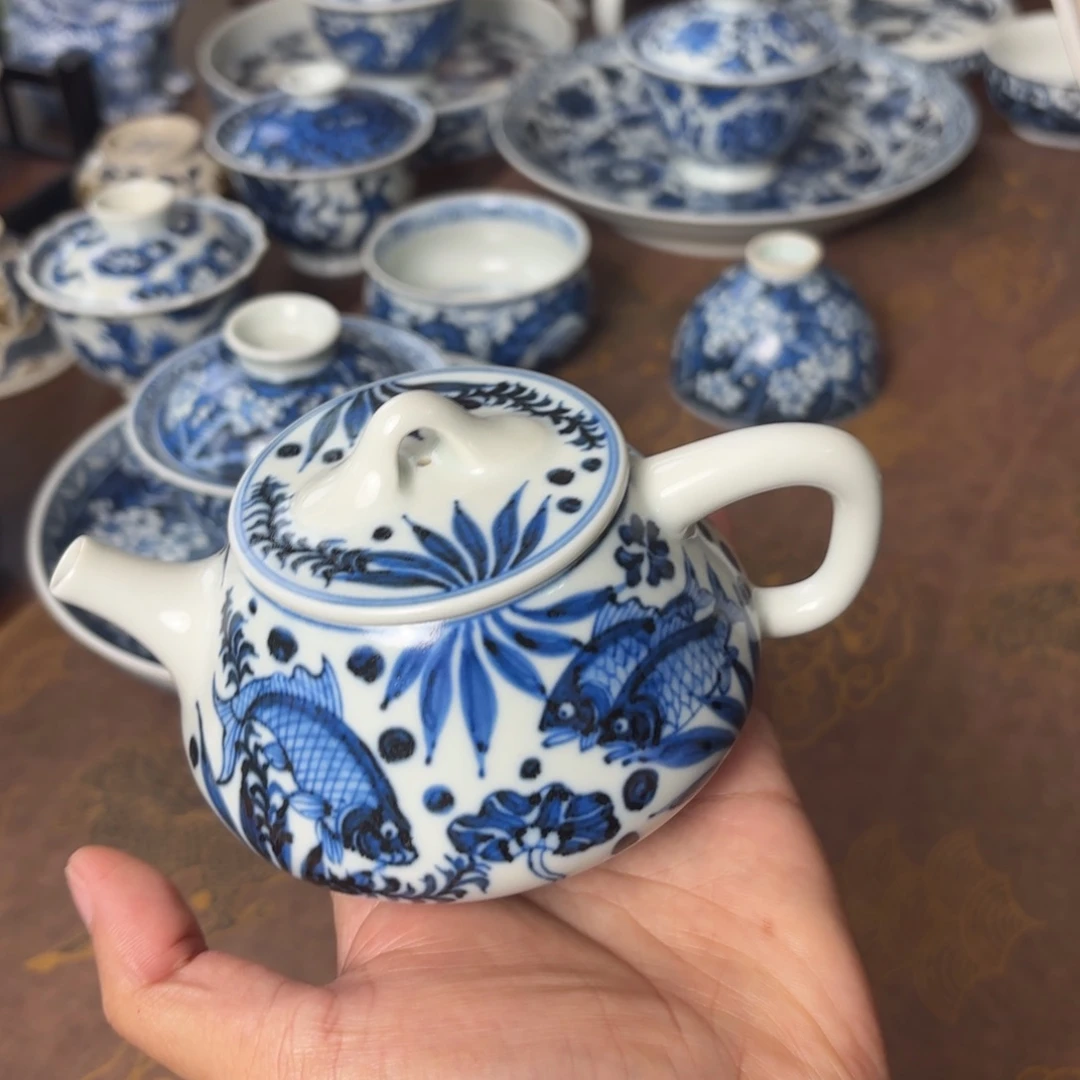 摆件景德镇手绘茶器微瑕