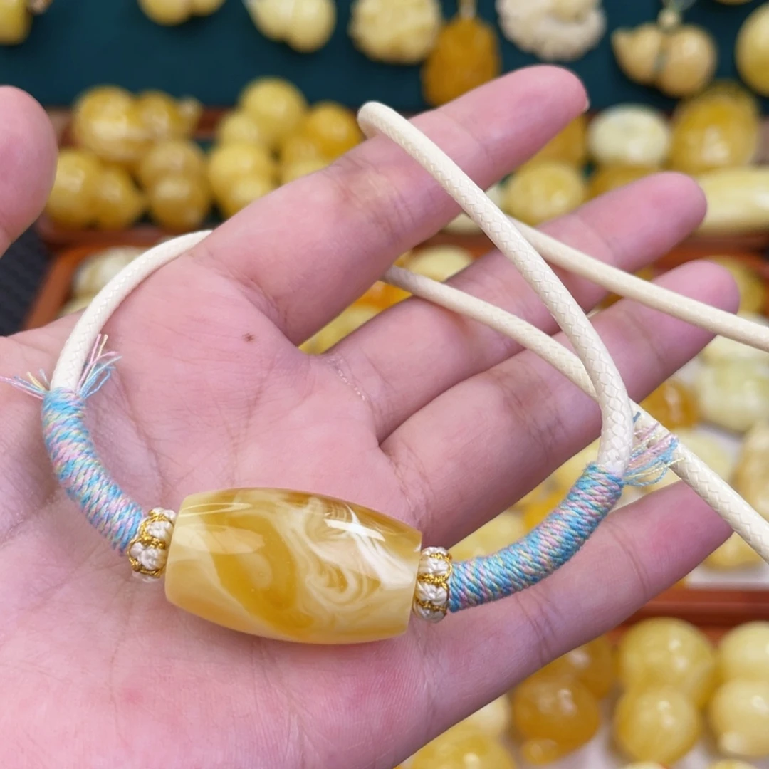 奥****蜜蜡毛衣链未镶嵌蜜蜡