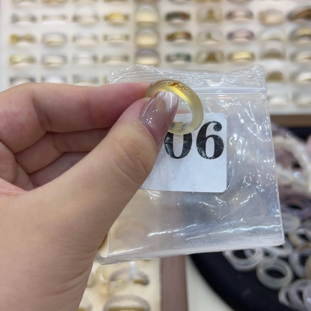 玛瑙/玉髓戒指合金6港12