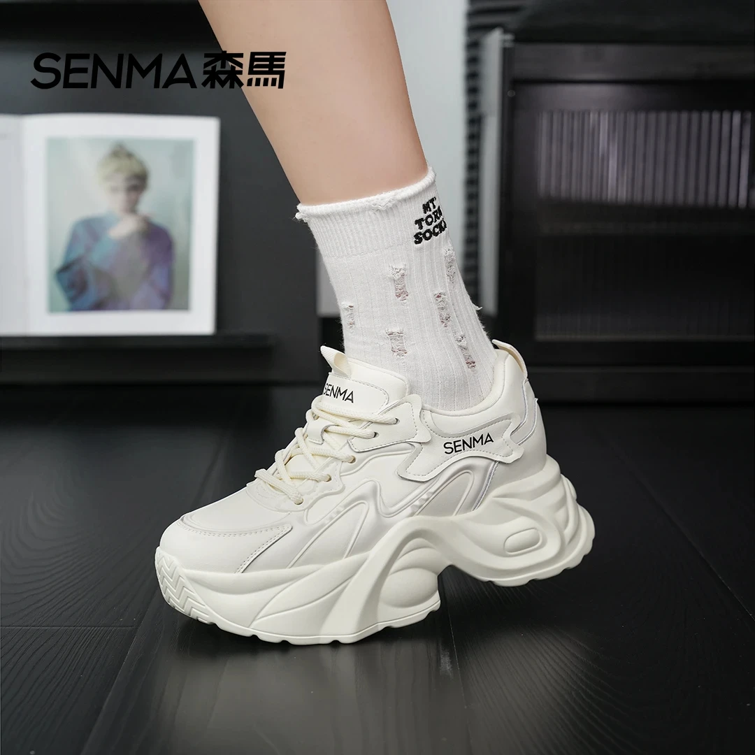森马老爹鞋女2025新款春秋季潮流时尚休闲厚底增高9厘米百搭潮鞋