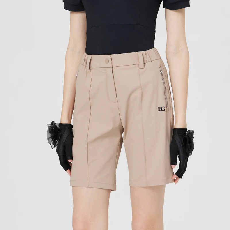 新款高尔夫短裤女夏季弹力速干女士五分裤户外休闲运动球裤女裤