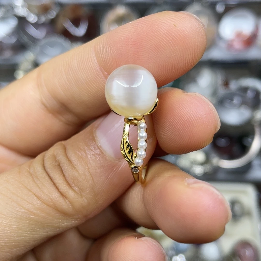 【闪购商品】银S925镶嵌珠宝半成品水晶戒指