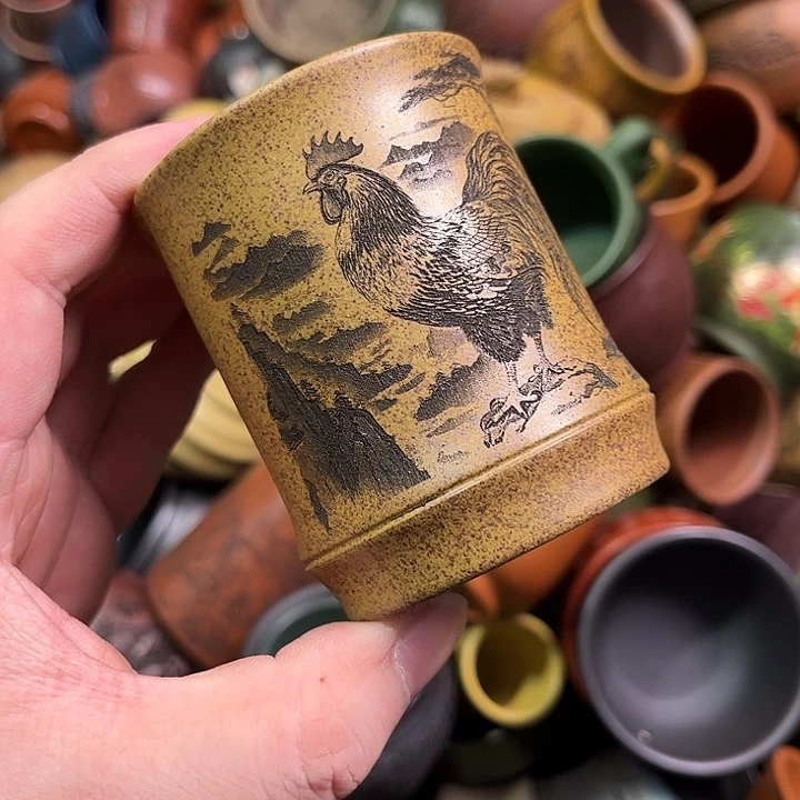 紫砂茶杯全手工紫砂主人杯