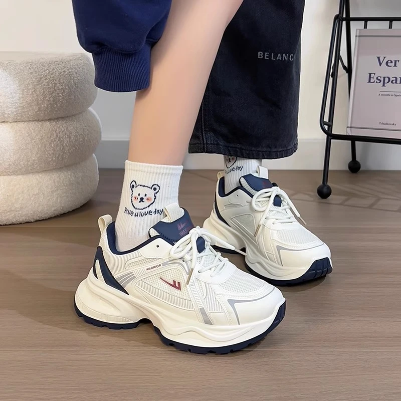 回力爆款超火情侣款老爹鞋2025春季皮面软底运动鞋轻便增高休闲鞋