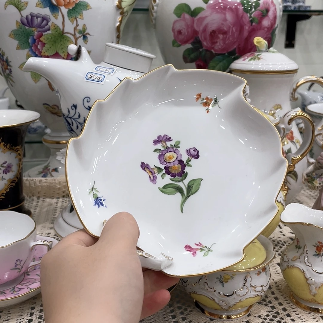 摆件中古二等叶子碟