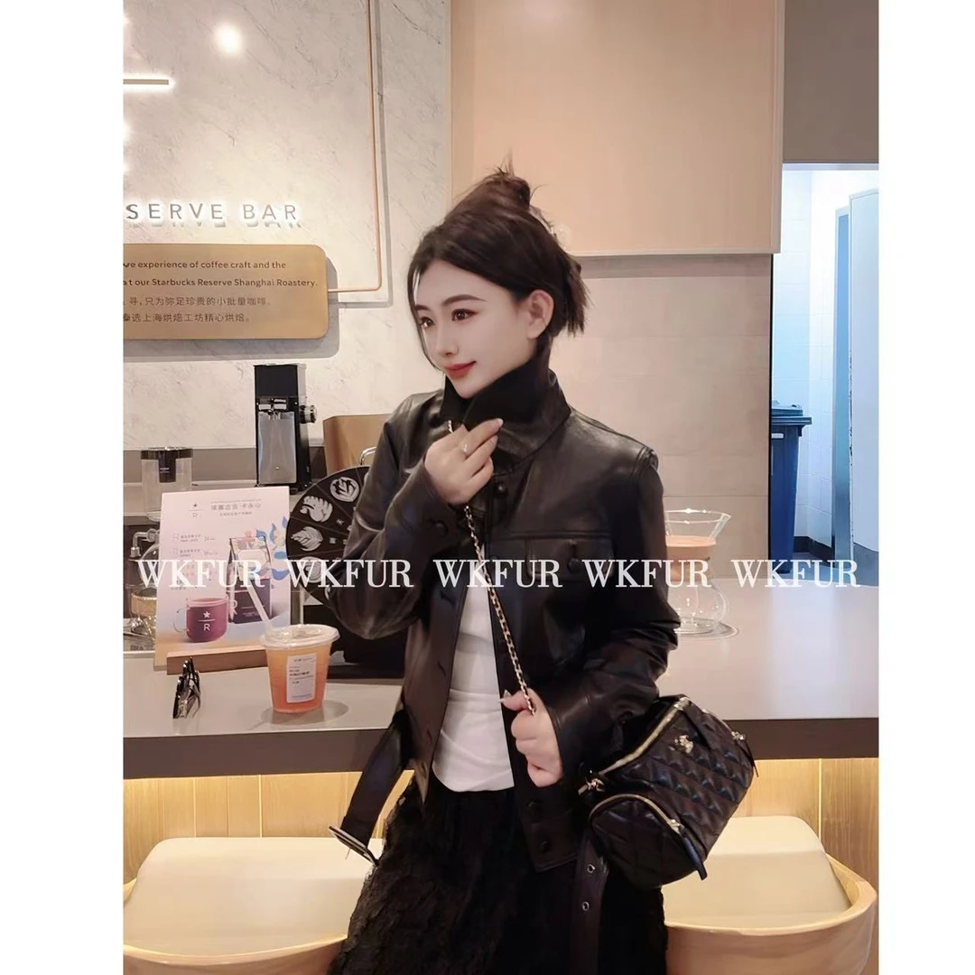 【WK】“时光旅人”进口头层全植鞣绵羊皮皮衣外套 K1691