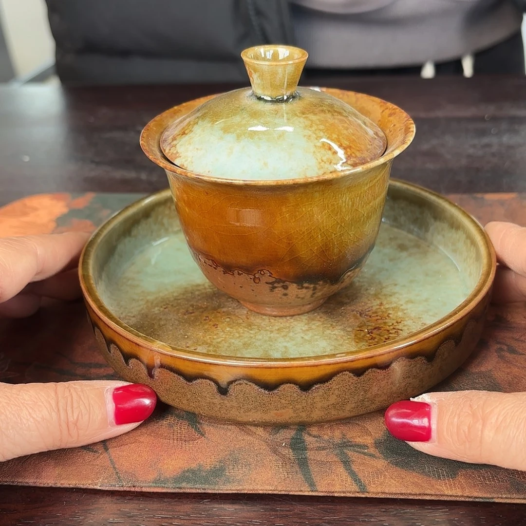 龙泉云间青瓷小米茶器