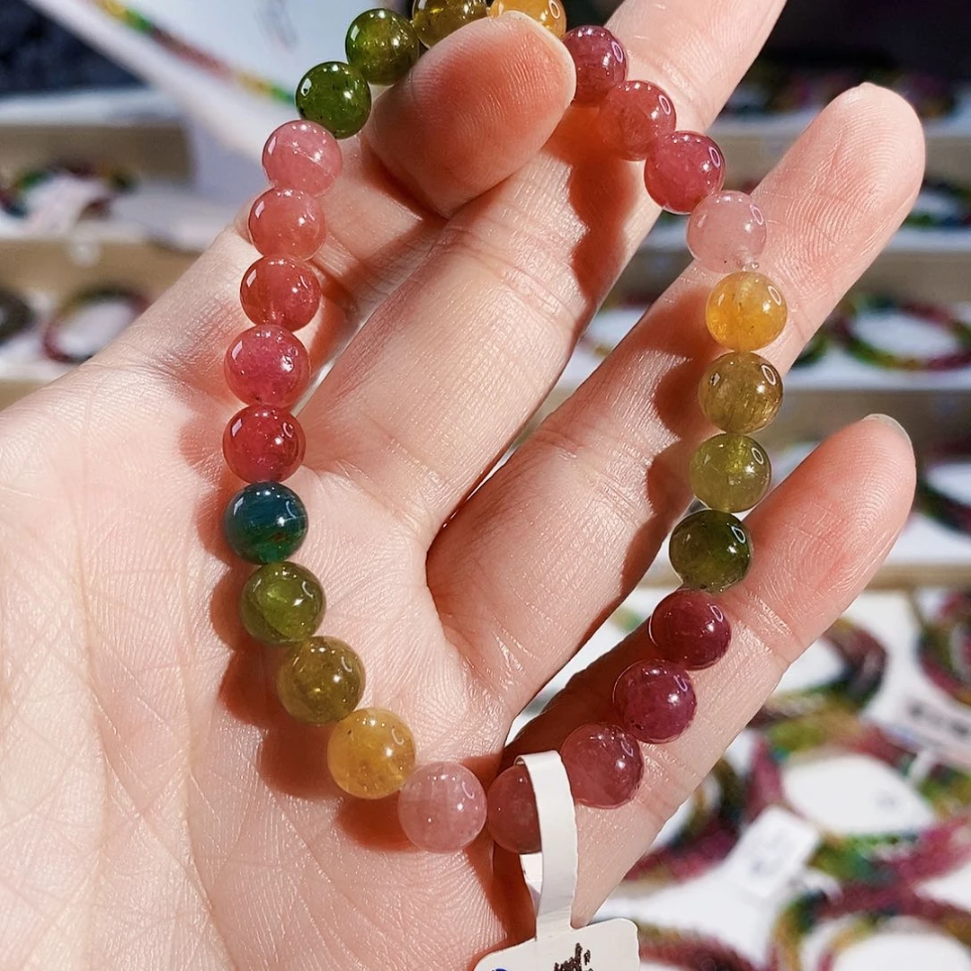 碧玺手链未镶嵌G2068素圈颜色微差