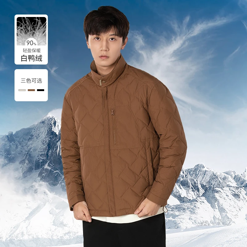 68男士新款羽绒服时尚立领百搭通勤日常帅气保暖外套冬季休闲