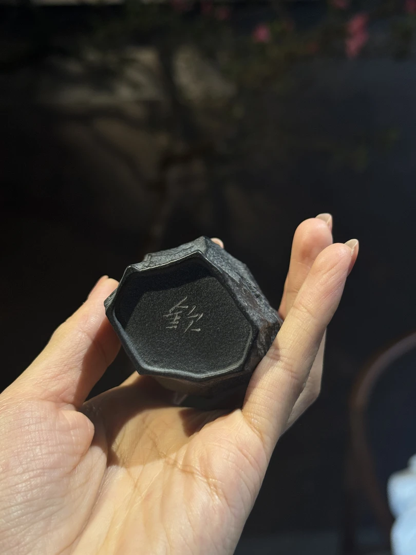 程力钦老师手工冰碛岩主人杯 孤品