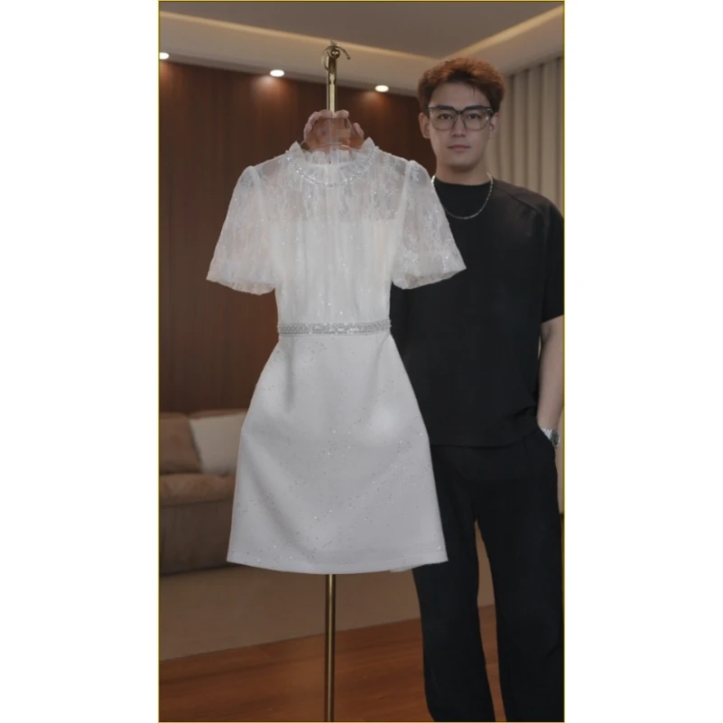 【少量现货】1999品牌女装短袖高贵气质显瘦连衣裙