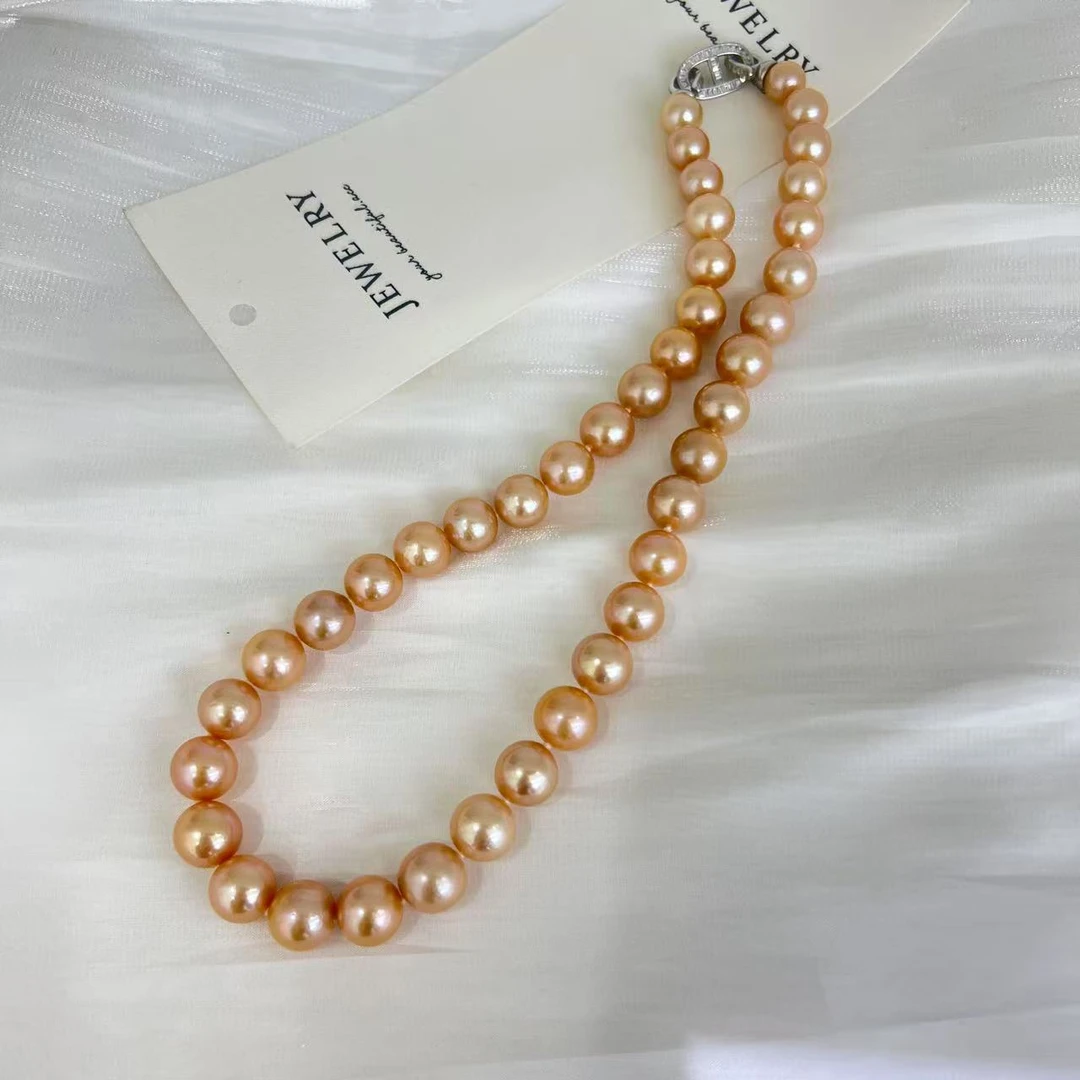 【短发七七】淡水珍珠中国红项链9-12mm