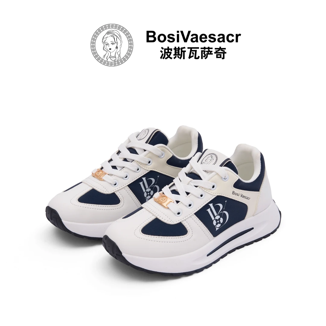 【专柜正品】2026秋冬新款Bosi Vaesacr波斯瓦萨奇宝蓝色时尚运动鞋