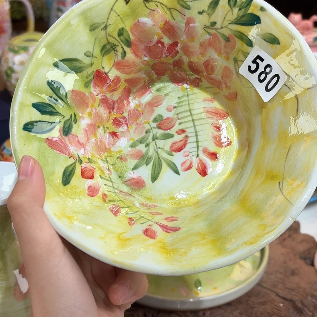 景德镇手绘高温釉下彩陶瓷茶具