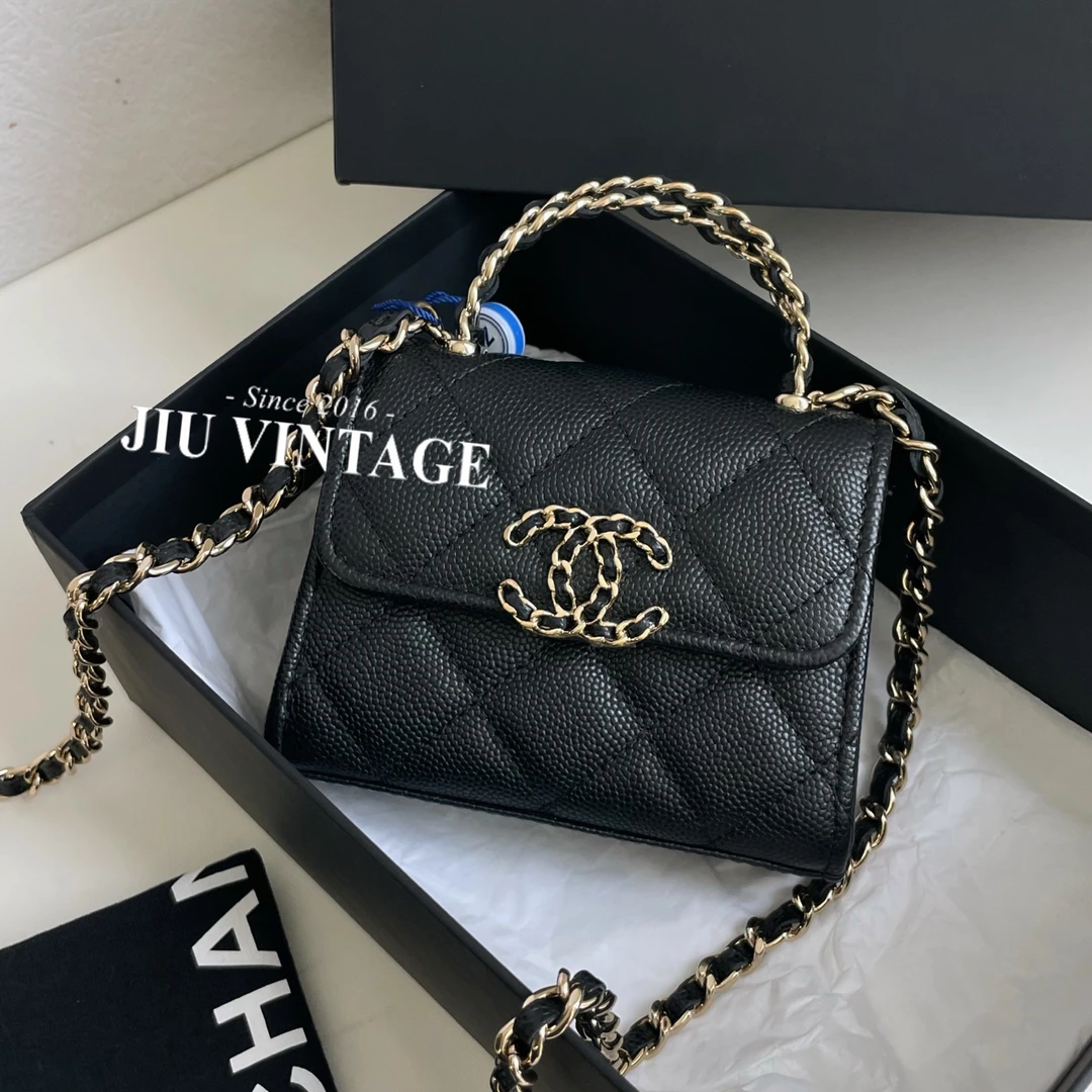 99新 Chanel/香奈儿 23p 手柄mini kelly链条包JM7-3662价
