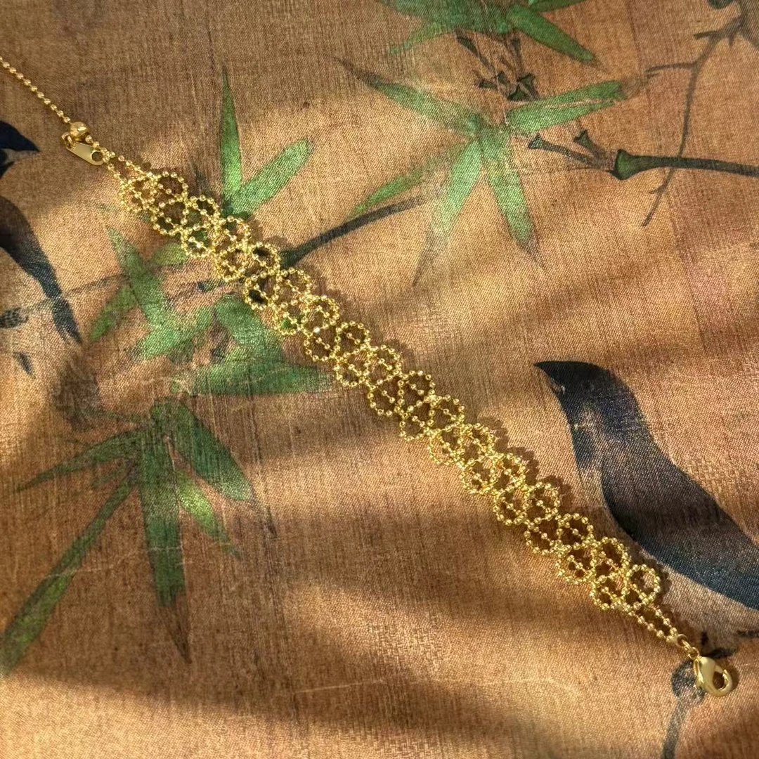WANGBAO 蕾丝镂空手链15+5cm抽拉调节