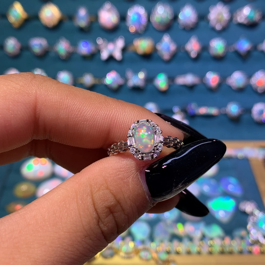 欧泊银S925镶嵌戒指款