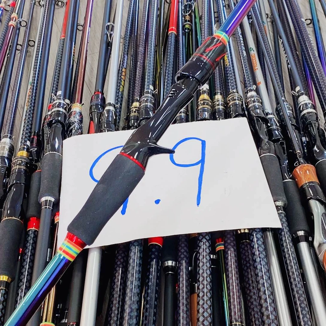 彩色电镀枪柄路亚竿2.1米