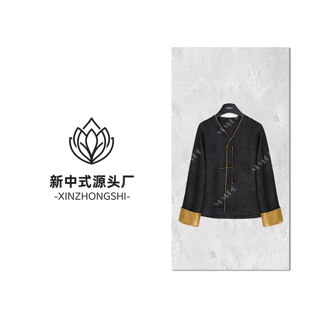 【金禧】新中式国风春季新款暗纹提花上衣外套MCGSY0133