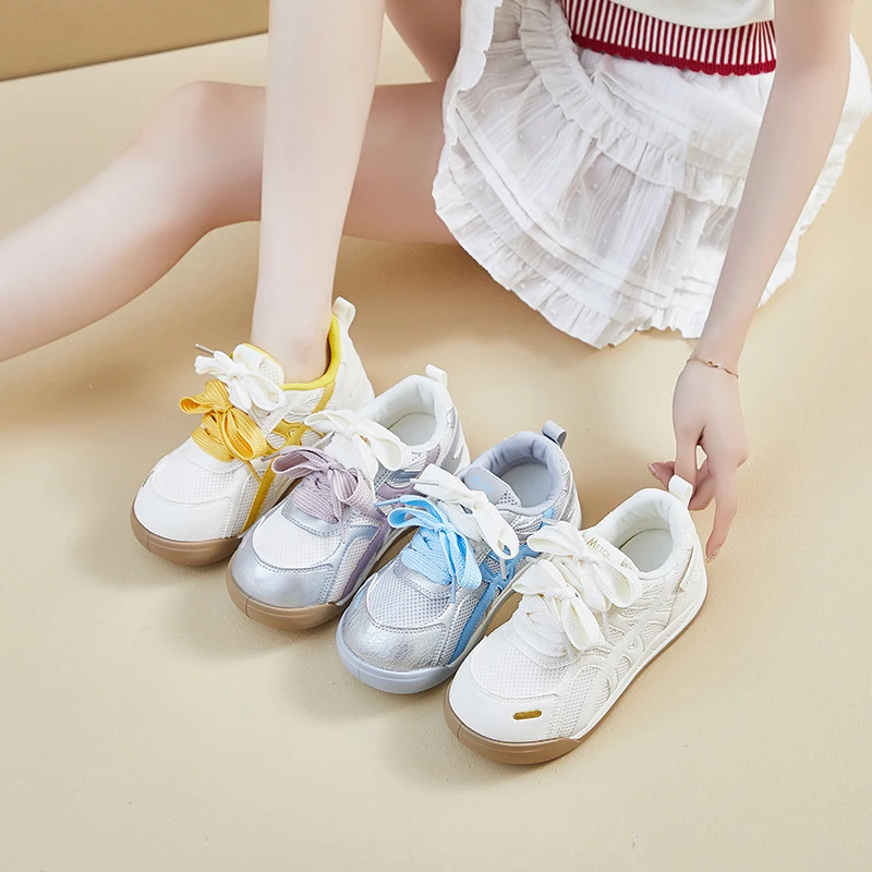 小白鞋女2025夏季新款韩版ins学生网面透气运动休闲鞋跑步板鞋潮