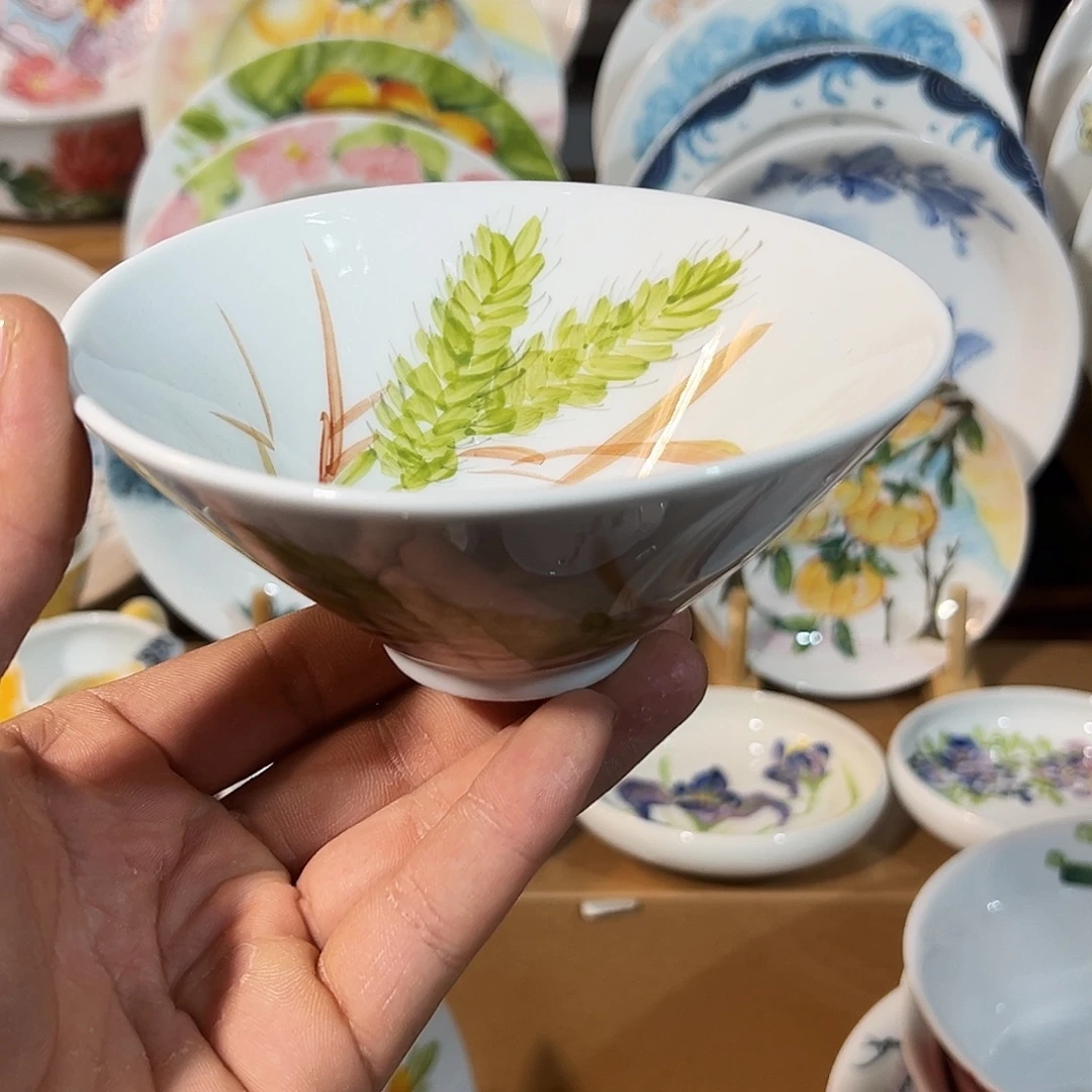 陶瓷景德镇高温釉下陶瓷5寸斗笠碗