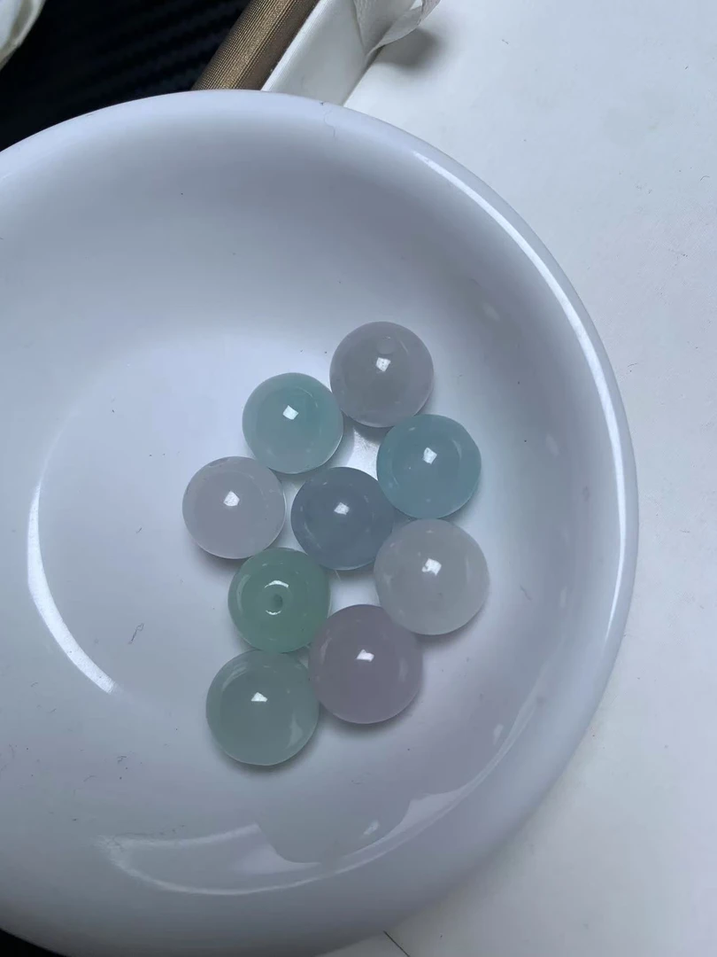 翡翠美人项链：马卡龙卡12+单珠一颗：多样性发货素款白色时尚