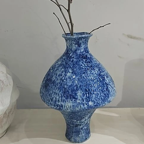 景德镇陶瓷手花器青花蓝