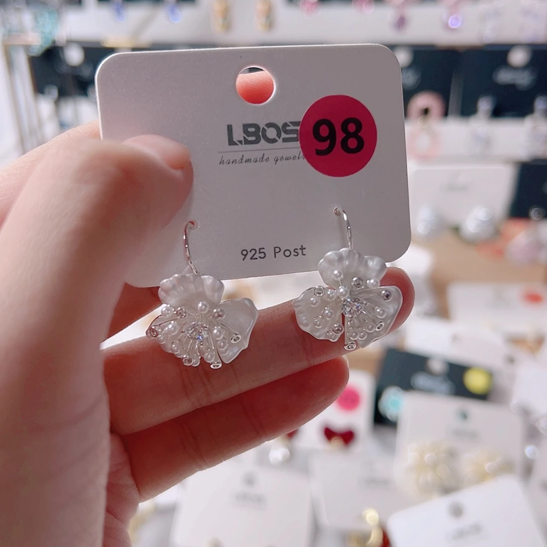 锆石纯铜合金耳环