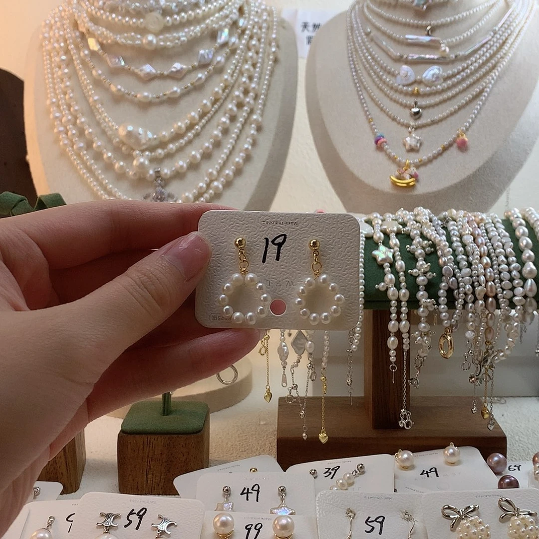 耳饰合金淡水珍珠