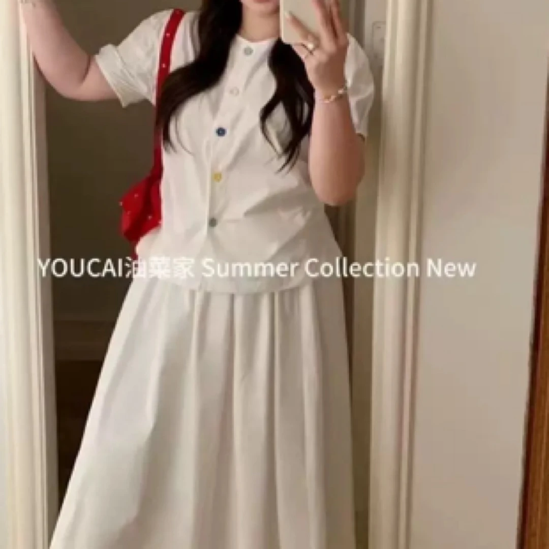 泡泡新款半身裙套装2025夏季气质上衣两件套时尚显瘦