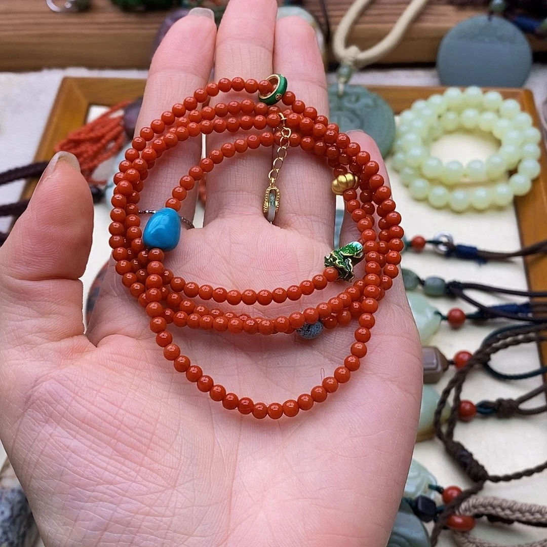 南红玛瑙手链未镶嵌