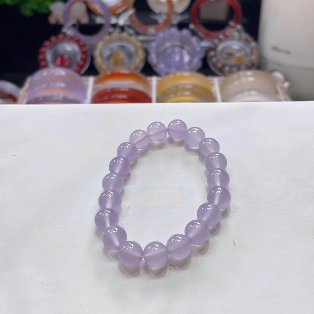 玛瑙/玉髓手串未镶嵌不同光线不同角度色不同
