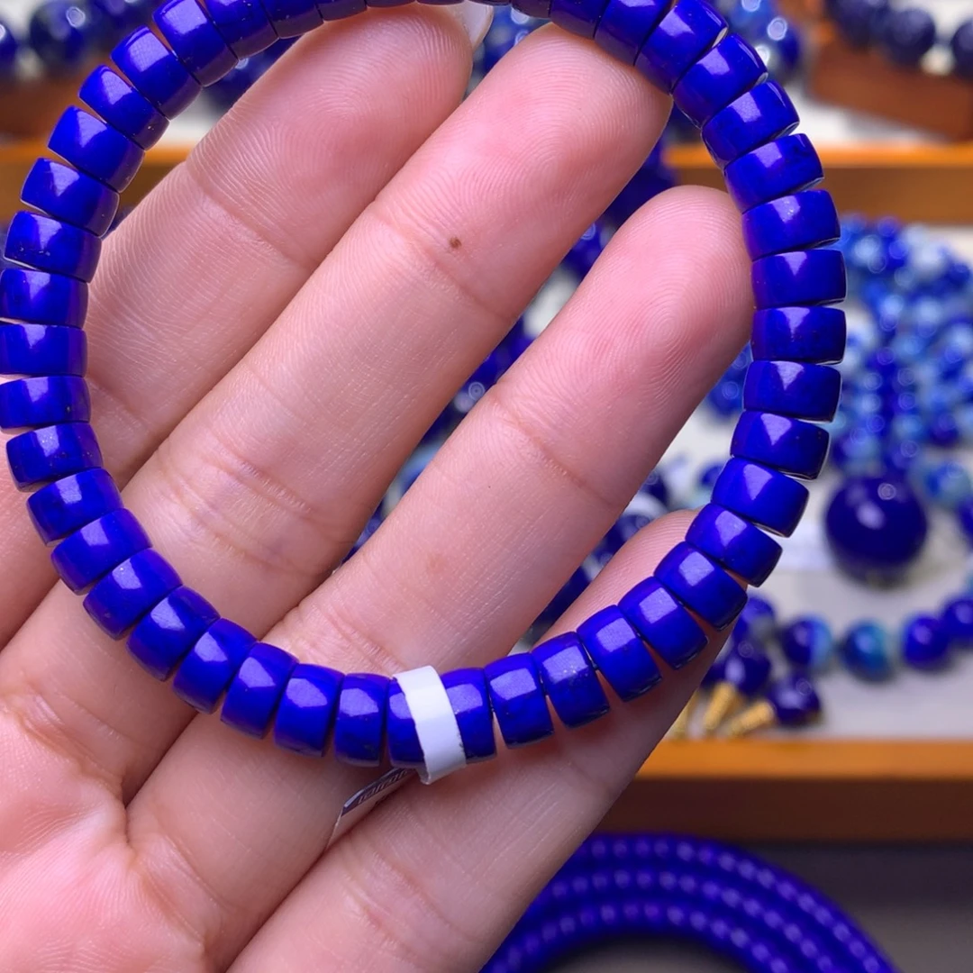 青金石未镶嵌手串7mm