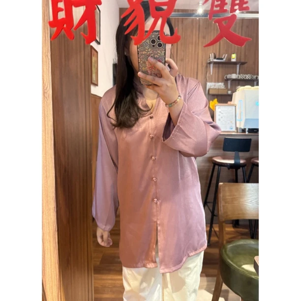 女款中长款简约风衬衫大码显瘦高级感
