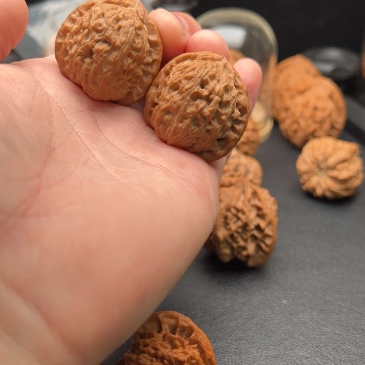 把件文玩核桃34+对歪小三角白