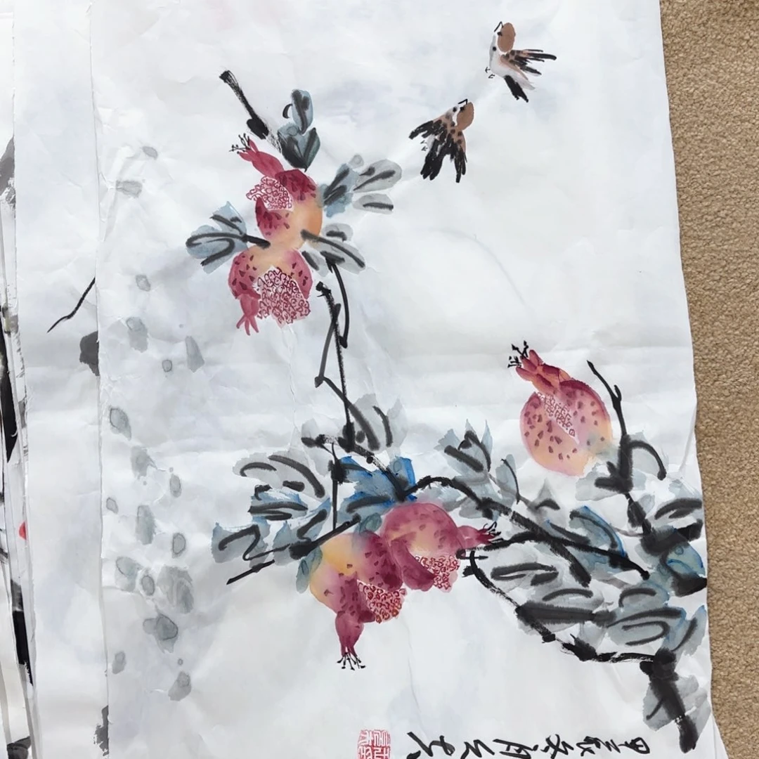 国画王允夫四尺三开童