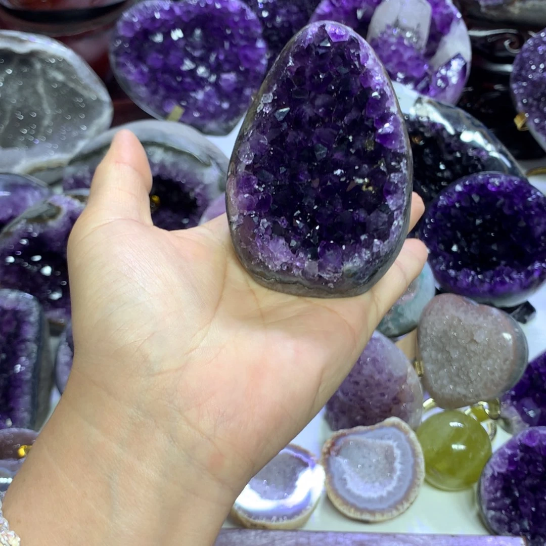 紫晶摆件未镶嵌水晶
