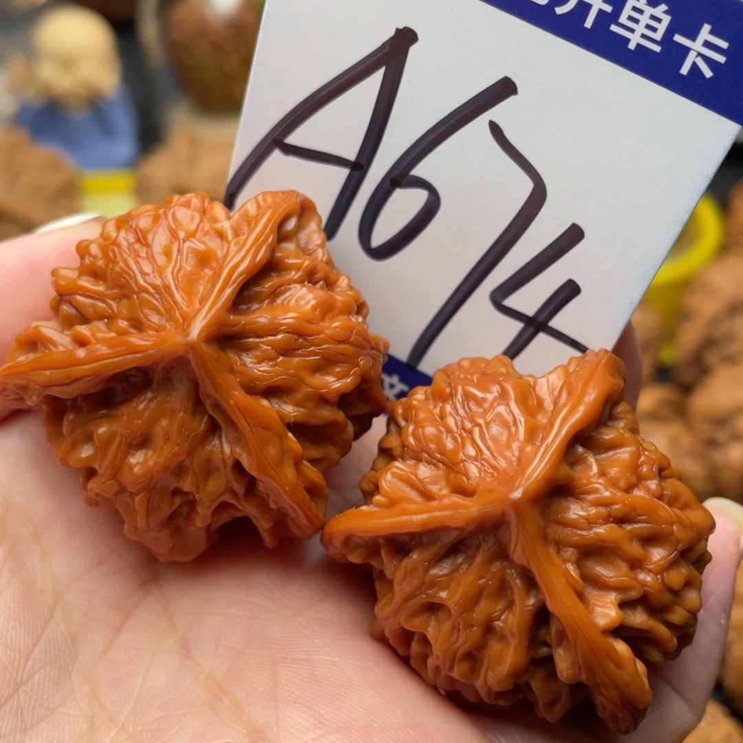 桃核把件盘山三棱38