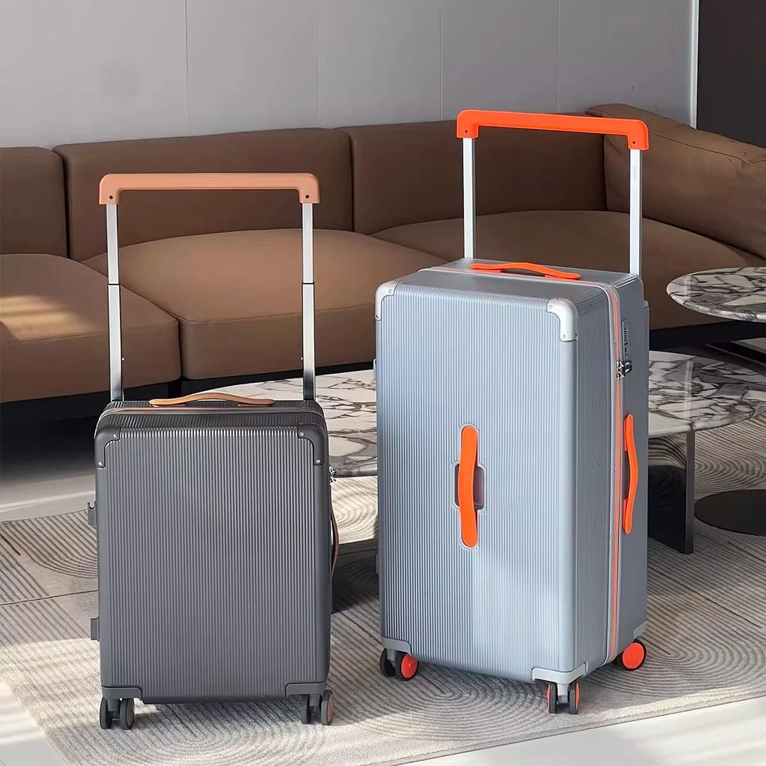 日本铝框款行李箱女20寸登机箱静音万向轮宽拉杆箱男PC旅行箱子28