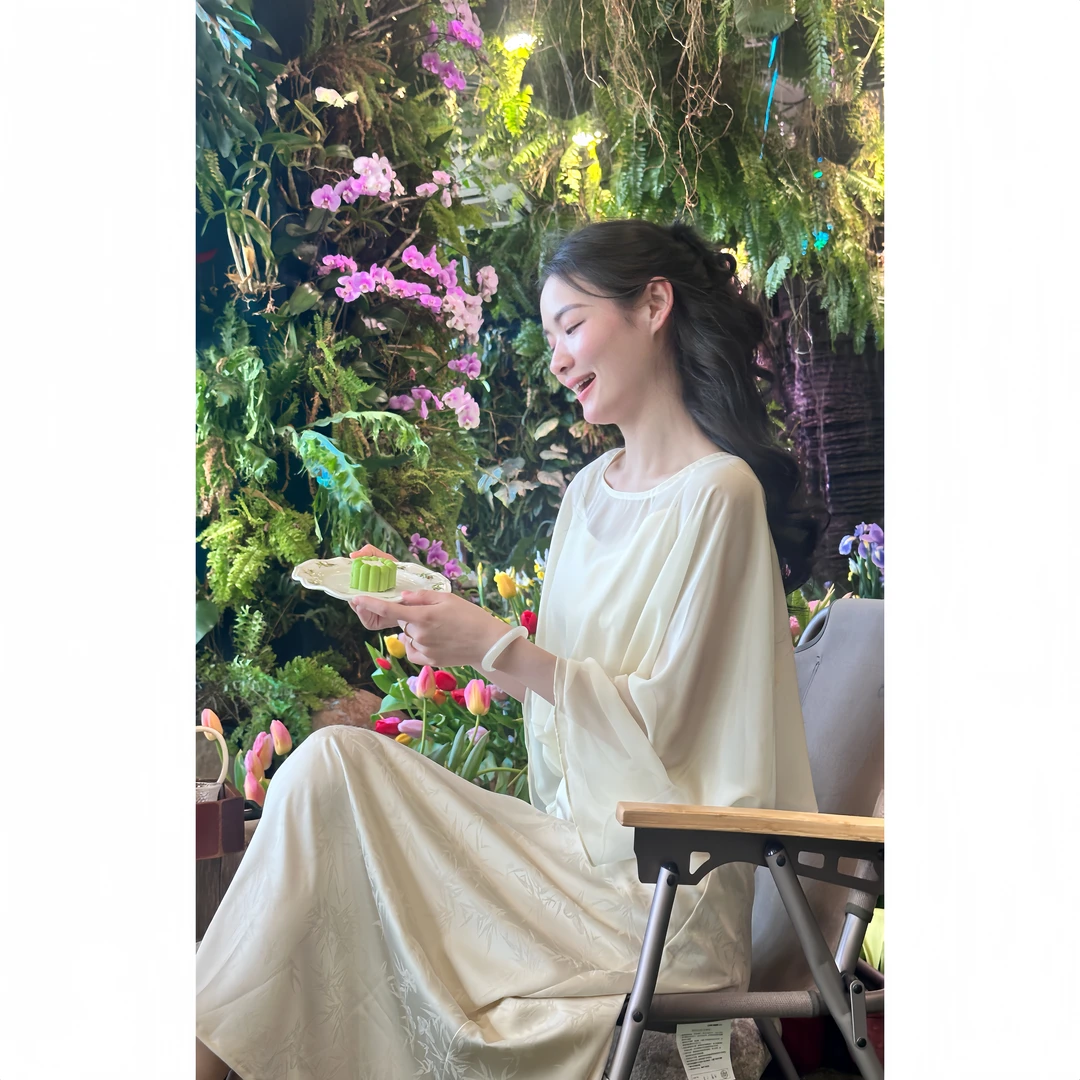 【WY】白月光   春夏爆款法式甜美气质感长袖假两件连衣裙