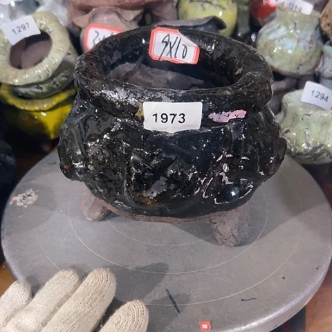 粗陶花盆手工花盆制作